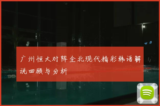 广州恒大对阵全北现代精彩韩语解说回顾与分析