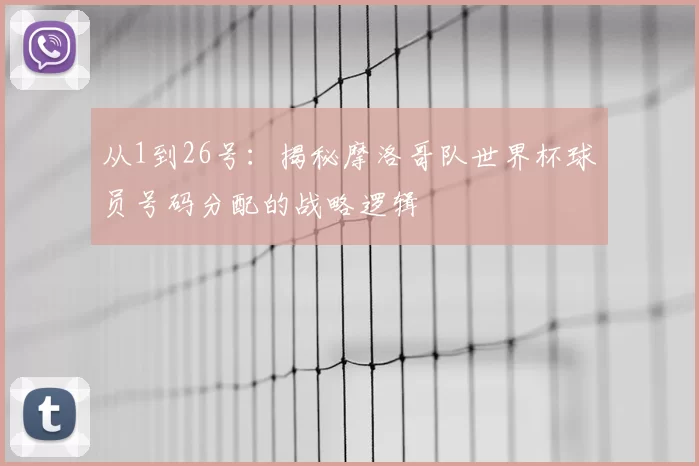 从1到26号:揭秘摩洛哥队世界杯球员号码分配的战略逻辑
