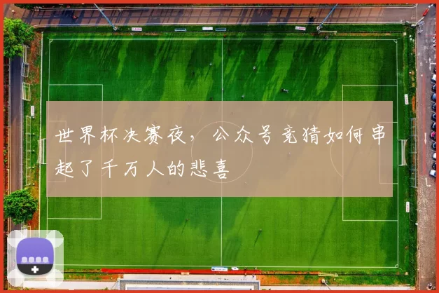 世界杯决赛夜，公众号竞猜如何串起了千万人的悲喜